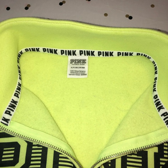 PINK half zip neon top - Picture 2 of 3